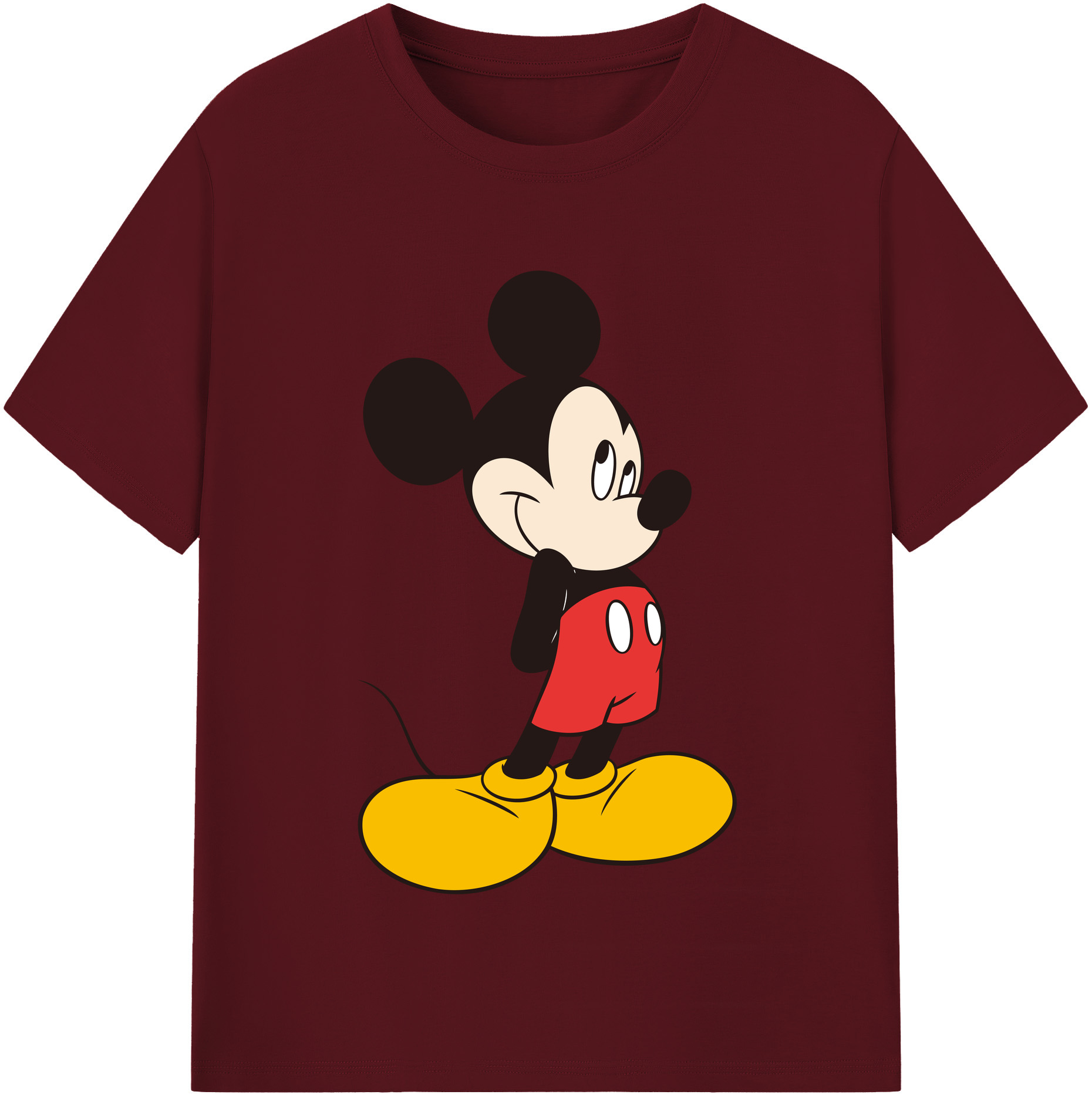（画像用） ミッキーマウス Mickey Mouse 綿100％半袖Tシャツ（フロントプリント）